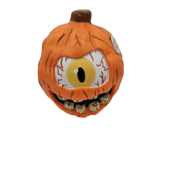 Halloween Animated Talking Pumpkin Prop Cyclops Eyeball Light Up Teeth Decor 14" - Picture 1 of 4